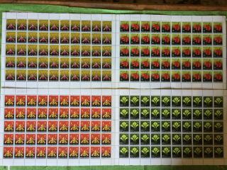 Papua Guinea Stamps 1969 Orchids In Full Muh Sheets