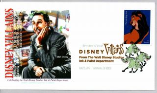 Walt Disney Villians Digital Color Cancel Fdc,  Scar From The Lion King