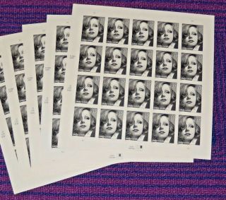 Four Sheets X 20 = 80 Of Film Actress: Greta Garbo 37¢ Us Postage Stamps 3943