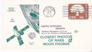 Closest Photos Of Mars Moon Phobus Viking Extended Mission Pasadena Ca 2/19/1977