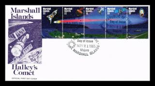 Dr Jim Stamps Halleys Comet Space Fdc Marshall Islands Monarch Size Cover
