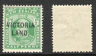 Zealand 1910 Victoria Land 1/2d Green (lhm) Wow Premium Quality