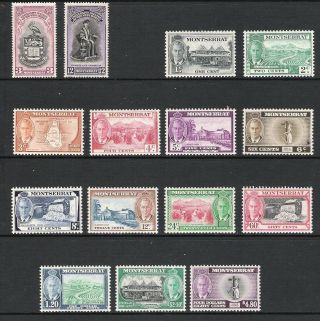 Montserrat Kgvi Currency Set (sg 121/135) (hm) Cv £40