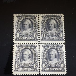 United States Postage U.  S.  Stamp Scott 306 Mnh Scv $440.  00 - Block Of 4