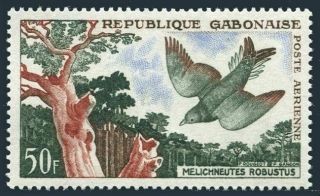 Gabon C4,  Mnh.  Michel 166.  Bird 1961.  Melichneutes Robustus.