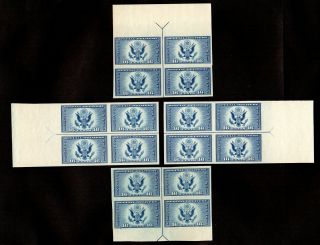 Us Stamps: 771 Farley Set Of Arrow Blocks,  Ngai,  Nhm (cv$65.  00)