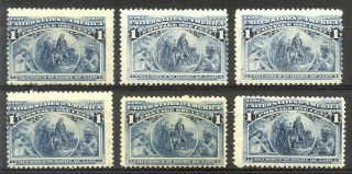 U.  S.  230 Nh (x6) - 1893 1c Columbians ($195)
