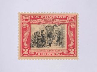 Travelstamps: 1929 Us Stamps Scott 651,  George R.  Clark,  Vincennes,  Mogh
