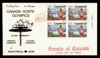 Dr Who 1976 Canada Montreal Olympic Games Block Fdc C127363