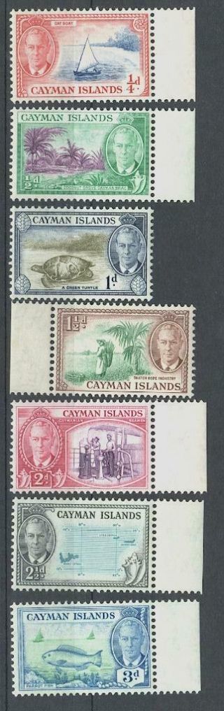 Cayman Islands 1950 Set Of 13 Stamps,  Never Hinged,  Cat.  Value Ca.  $60