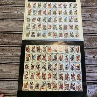 Collectible Sheet Of 50 State Bird And Flower Stamps 20 Cent Denomination