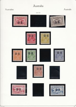 A Selection Of 1931 - 33 O.  S.  Overprints All Never Hinged