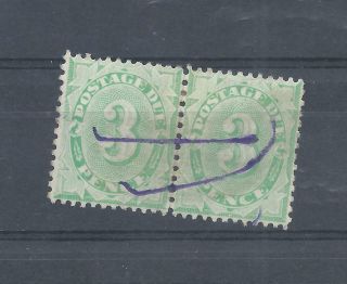 Australia Stamps.  1908 Pair 3d Postage Due C Over A W/mark Cv £600 (f649)