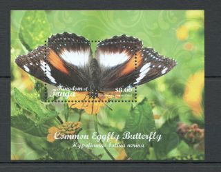 M216 2018 Tonga Flora & Fauna Butterflies Common Eggfly Butterfly 1bl Mnh
