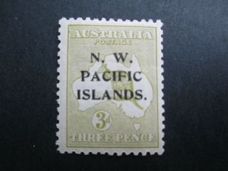 Australia - North West Pacific Islands,  Roo 3d Yellow - Olive Die Ii W6,  V Fine Lmm