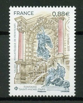 France 2019 Mnh Salon Philatelique De Printemps Fontaine Saint - Michel 1v Stamps