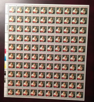 Us Sc 2367 Christmas Madonna 1987 Full Stamp Sheet Of 100 Mnh Cv$58