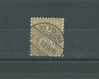 Switzerland 1881 1fr Gold [granite Paper] Exceptional Quality