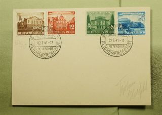 Dr Who 1941 Germany Leipzig Fair Special Cancel Postcard E48949