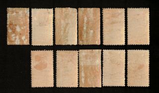1886 - 96 South Australia Victoria Stamp Duty set of 11 w/ SPECIMEN Ovpt 2