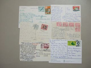 Six South America Post Cards With Pictures:brasil,  Chile,  Peru,  Ecuador,  Colombia