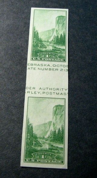 Us Stamp Scott 769a El Capitan 1935 Pair W/horiz.  Gutter Mnh L267