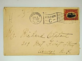 Vintage 1901 Oswego,  Ny Stamp Cover W/ Two Cent Stamp