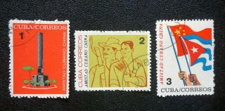 1cuba Sc 832 - 834 Diplomatic Relations With P.  R.  China Cpl Set Of 3 1964