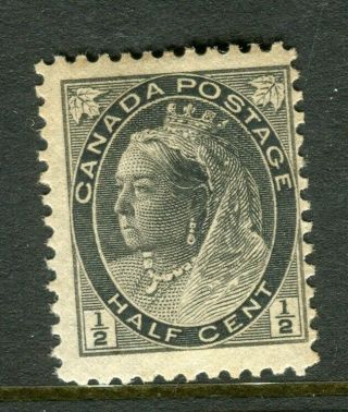 Canada; 1898 Early Qv Maple Leaf Issue Hinged 1/2c.  Value