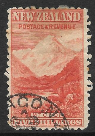 Pre Decimal,  Pacific,  Nz,  1899 5/ - Mt Cook,  No Wm,  Perf11,  Sg270,  Cv$700,  2286