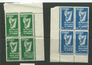 Ireland The National Celebration 1953 Set Mnh Blocks Of 4