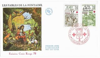 Dec 2 1978 France Fdc,  Les Fables De La Fontaine