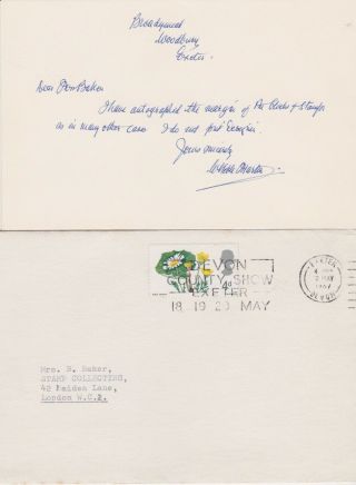 Gb Stamps 1967 Card & Envelope Signed By The Artist W Keble Martin Personally