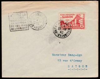 French Colonies Indochine (cochinchine) Saigon Vietnam Foire Exposition 1942 Fdc