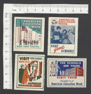 Usa 1946 American Education Week Poster Stamps (4)