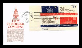 Dr Jim Stamps Us First Continental Congress Cs Anderson Fdc Cover Plate Block