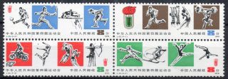 China 1979 4th National Sports Set Of 4 Mnh
