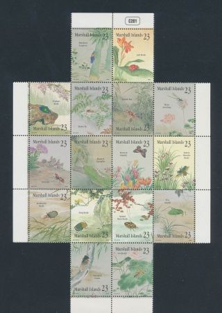 Xb66469 Marshall Islands Insects Bugs Flora Butterflies Fine Lot Mnh