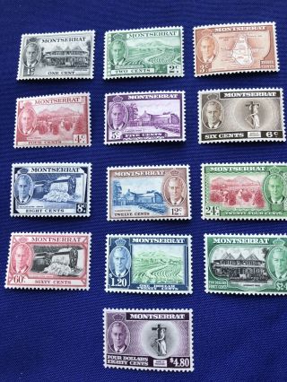 Montserrat Stamps (13),  1951,  Mnh,  Cat Val:$62 Us,  Price: $18 Us (9061)