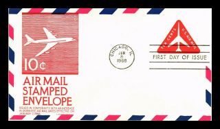 Dr Jim Stamps Us 10c Embossed Air Mail Cs Anderson Postal Stationery Cover