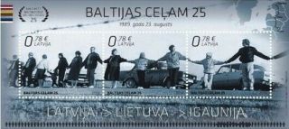 Stamp Minisheet Of Latvia 2014 - Baltic Chain 25