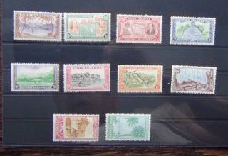 Cook Islands 1949 - 61 Set Complete To 3s Mm Sg 150 - 159