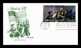 Dr Jim Stamps Us American Revolution Spirit Of 76 Fdc Cover Combo
