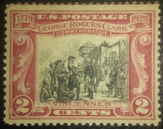 Travelstamps: 1929 Us Stamps Scott 651,  George R.  Clark,  Vincennes,  Moglh