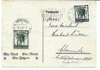 Germany Postal History Postcard Addr Chemnitz Special Canc Munchen Yr 