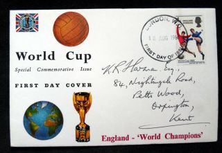 Stamps Gb First Day Cover Football World Cup Winners 1966 Fdc