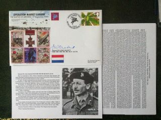 Raf Fdc - The Battle Of Arnhem Ww2 - Signed Sir J Hackett Mc,  Parachute Regiment