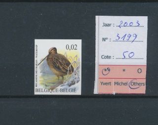Lk45350 Belgium 2003 Buzin Birds Art Snipe Imperf Mnh Cv 50 Eur