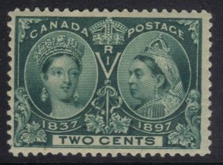 Stamp Canada Scott 52 Cat.  $ 22.  50 2c Green Vlh Jubilee Issue Ref 582 Fs