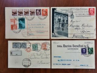 Italia,  Italy 4 Cartolina Postale 1924,  1932,  1935,  1946.  Summer Proposal